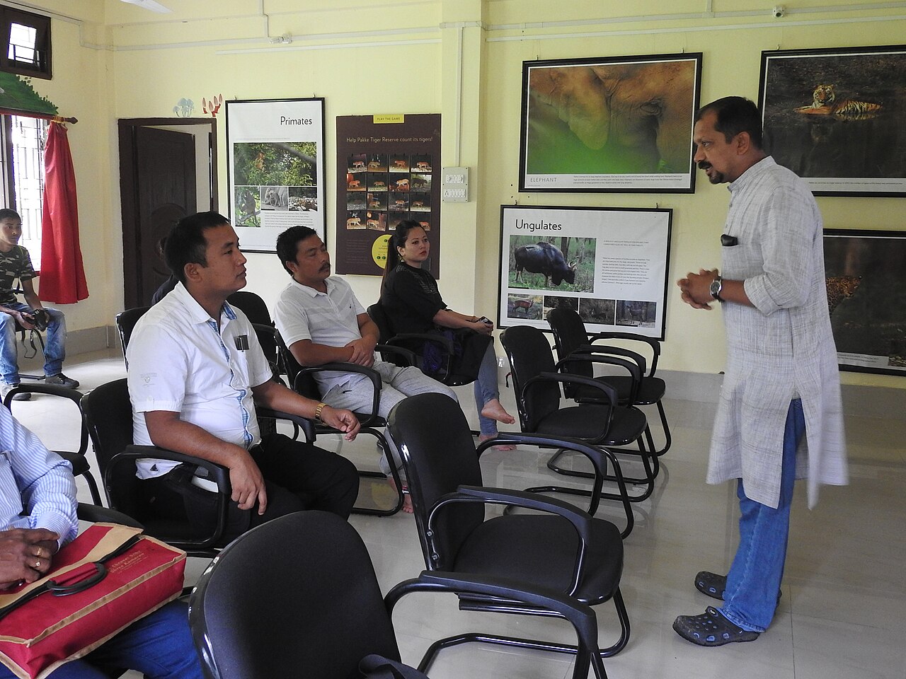 Teachers working together in a group activity during training