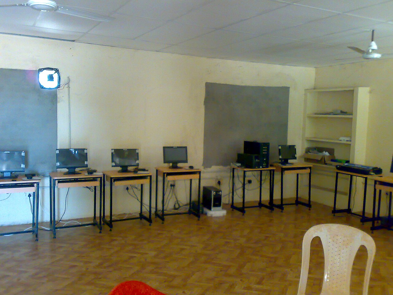 A government school computer lab in Muchivolu village, Chittoor district, Andhra Pradesh